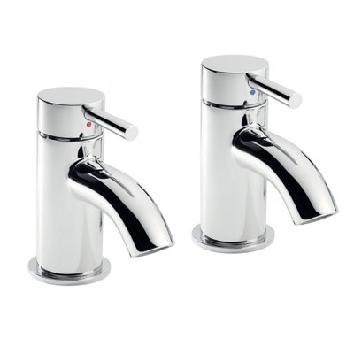 Home Range Visio Designer Basin Tap Pair Chrome from B&Q
