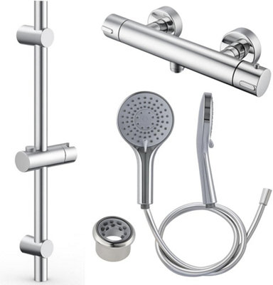 Home Range Clever Range Thermostatic Mixer ChromePrecision Temperature Control from B&Q