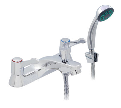 Home Range Clever Statement Bath & Shower Mixer ChromePremium Handset Kit from B&Q