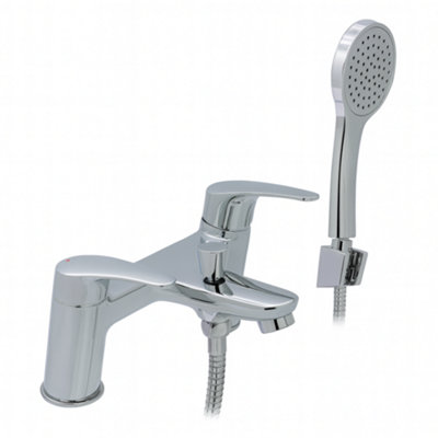 Home Range Javary Statement Bath & Shower Mixer ChromePremium Handset Kit from B&Q