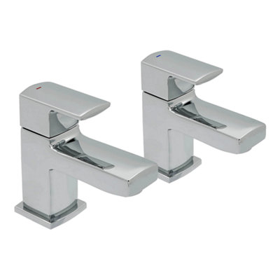 Home Range Clever Manta Designer Bath Tap Pair Chrome from B&Q