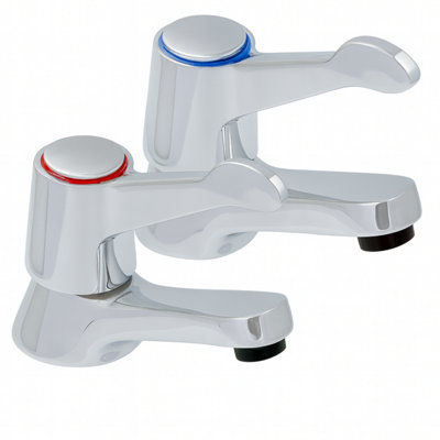 Home Range Clever Designer Basin Tap Pair Chrome from B&Q