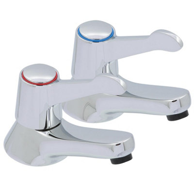 Home Range Clever Designer Bath Tap Pair Chrome from B&Q