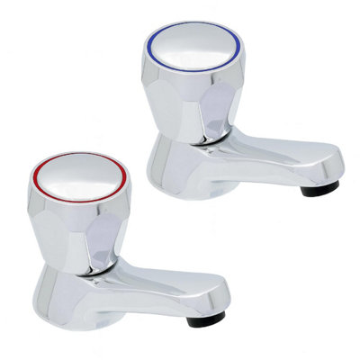 Home Range Clever Designer Basin Tap Pair Chrome from B&Q