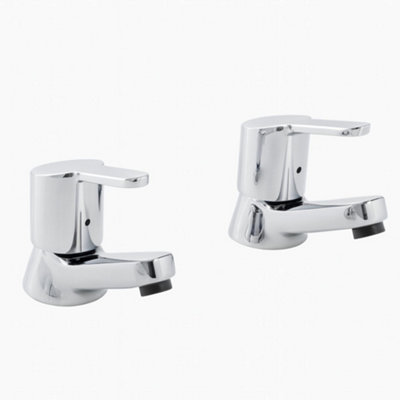 Home Range Araya Urban Designer Bath Tap Pair Chrome from B&Q