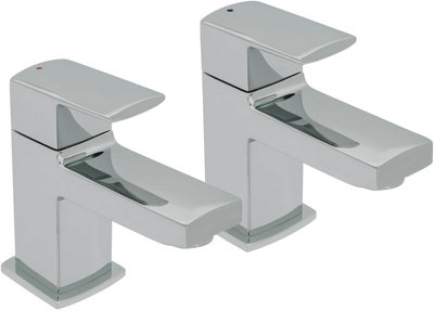 Home Range Laja Designer Bath Tap Pair Chrome from B&Q