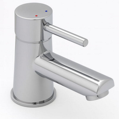 Home Range Narva Boutique Compact Basin Mixer ChromeSingle LeverElevated High-Rise Form from B&Q