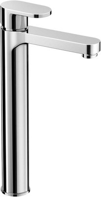 Home Range Strata Blade Elevated Tall Basin Mixer ChromeSingle LeverElevated High-Rise Form from B&Q