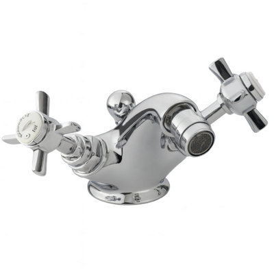Home Range Sequel Precision Bidet Mixer ChromeHeritage Crosshead DesignInc. Pop-Up Waste from B&Q