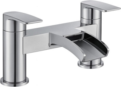 Home Range Cascada Waterfall Statement Waterfall Bath Filler ChromeDual LeverCascading Waterfall Spout from B&Q