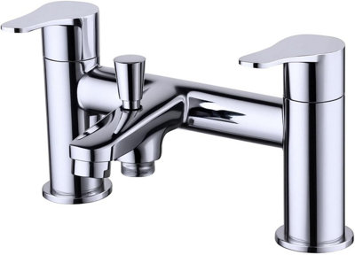 Home Range Urban Statement Bath & Shower Mixer ChromeDual Lever from B&Q