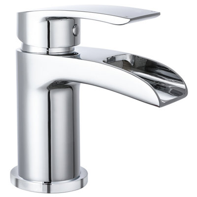 Home Range Waterfall Statement Waterfall Bath Filler ChromeSingle LeverCascading Waterfall Spout from B&Q