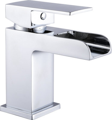 Home Range Waterfall Statement Waterfall Bath Filler ChromeSingle LeverCascading Waterfall Spout from B&Q