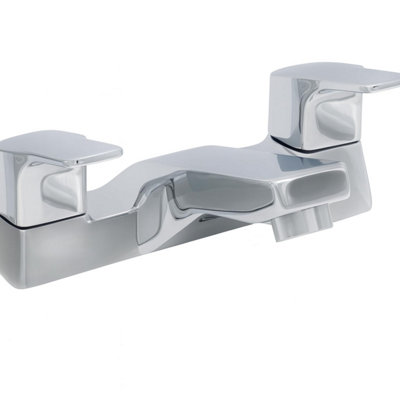 Home Range Araya Castillo Waterfall Statement Waterfall Bath Filler ChromeDual LeverCascading Waterfall Spout from B&Q