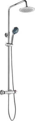 Home Range Thermostatic Mixer ChromePrecision Temperature Control2 Outlet Outlets from B&Q