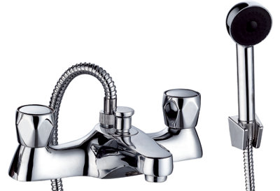 Home Range Home Luxury Basin Mixer ChromePremium Handset Kit