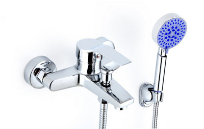 Home Range Home Heritage Pillar Tap ChromePremium Handset Kit from B&Q