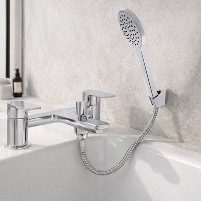 Home Range Clever Chrome Bath Shower MixerFill The Bath Or Switch To The Shower In One Tap from B&Q