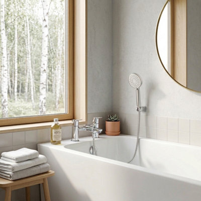 B&Q -  Paragon Chrome Bath & Shower Mixer TapOne Tap For Bath Filling And Showering
