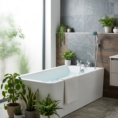 Home Range Clever Araya Mercia Chrome Bath Shower Mixer TapComplete Kit With HoseHandset And Holder from B&Q