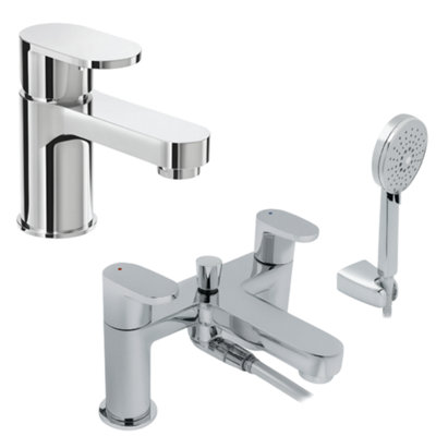 Home Range Ecstas.y Chrome Complete Tap PackMatching Basin And Bath Shower Set from B&Q