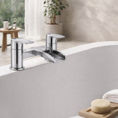 Home Range Tambo Chrome Bath Filler Tap With Shower DiverterSolid Brass Body from B&Q