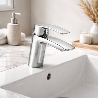 Home Range Waterfall Chrome Bath Filler Tap With Shower DiverterSolid Brass Body from B&Q