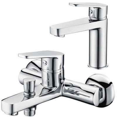 Home Range Chrome Thermostatic Bath Shower Mixer Tap With Handset & HoseSafer Temperature Control from B&Q