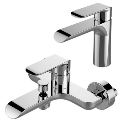 B&Q -  Thermostatic Bath Shower Mixer Tap ChromeLocks Your Temperature For Safer Showers