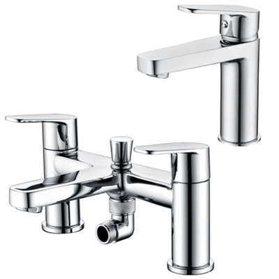 Home Range Chrome Thermostatic Bath Shower Mixer Tap With Handset & HoseSafer Temperature Control from B&Q