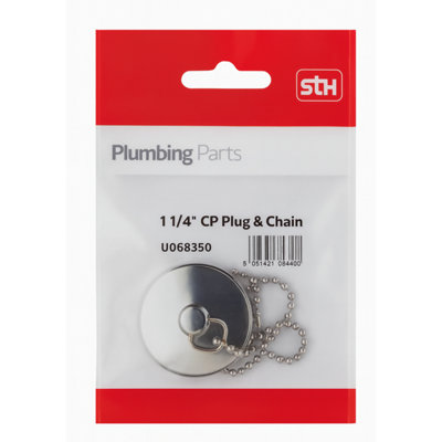 Home Range Westco Chrome Basin Plug & ChainClassic Replacement For Standard Uk Basins from B&Q