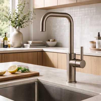 Home Range Orsay Gunmetal Kitchen Mixer TapSingle Lever Swivel Spout For Uk Kitchen Sinks from B&Q