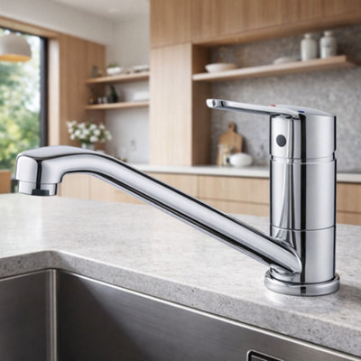 Home Range Araya Chrome Modern Kitchen Mixer TapSingle Handle Hot & Cold Control For Kitchen Sinks from B&Q