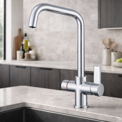 Home Range Clever Chrome Kitchen Sink Mixer TapSingle Lever With Swivel Spout For Easy Daily Use from B&Q