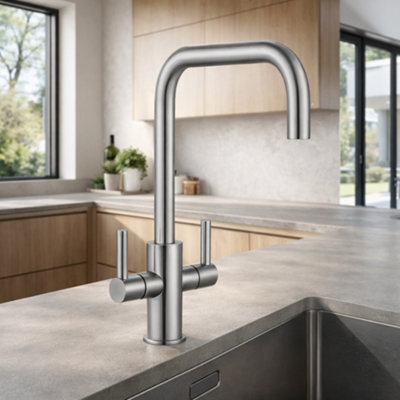 Home Range Orsay Chrome Kitchen Mixer TapSingle Lever Swivel Spout For Uk Kitchen Sinks from B&Q