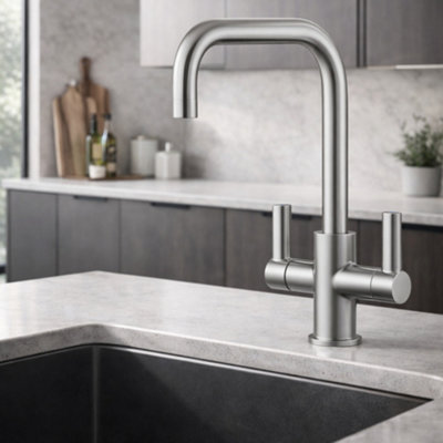 Home Range Clever Chrome Kitchen Sink Mixer TapSingle Lever With Swivel Spout For Easy Daily Use from B&Q