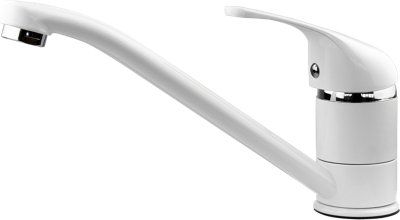 Home Range White Kitchen Mixer TapSingle Lever Swivel Spout For Uk Kitchen Sinks from B&Q