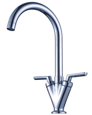 Home Range Chrome Modern Kitchen Mixer TapSingle Handle Hot & Cold Control For Kitchen Sinks from B&Q