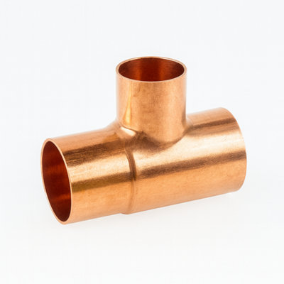 Home Range Westco 28mm X 22mm X 22mm Copper Reducing Tee Ef27Pipe Branch Fitting from B&Q