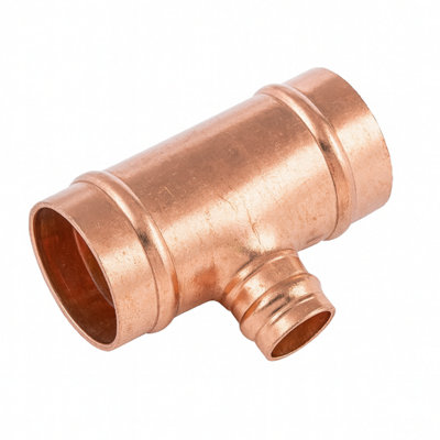 Home Range Westco 28 X 28 X 15mm Copper Reduced Tee Sr25Solder Ring C X C X C Fitting For Hot And Cold Water Pipework from B&Q