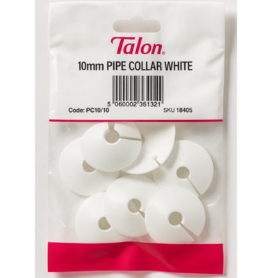 Home Range Westco 10mm White Plastic Pipe Collar 10 PackSplit Type Decorative Pipe Covers For Radiator & Basin Connections from B&Q
