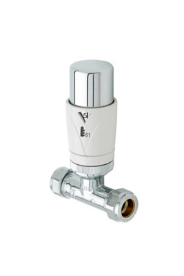 Home Range 15mm A Rated Straight Trv WhiteThermostatic Radiator Valve For Efficient Temperature Control And Energy Saving from B&Q