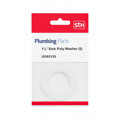Home Range 1 1/2" Sink Poly Washers (Pack Of 5)Durable Plastic Seals For Sink And Waste Fittings from B&Q