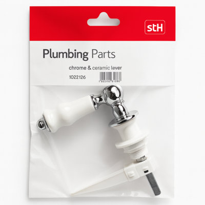 Home Range Westco Ceramic & Chrome Cistern Lever (1)Traditional Wc Flush HandleReplacement Toilet Lever Kit from B&Q
