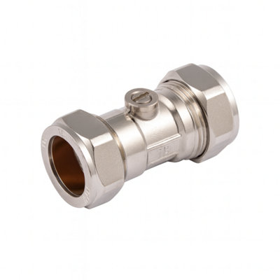 Home Range Westco Wras 22mm Compression Chrome Isolating Valve from B&Q