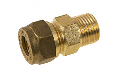 Home Range 54mm X 2" C X Mi Coupling J600 (Dzr)Brass Compression FittingCopper To Male Iron ConnectorCorrosion-Resistant from B&Q