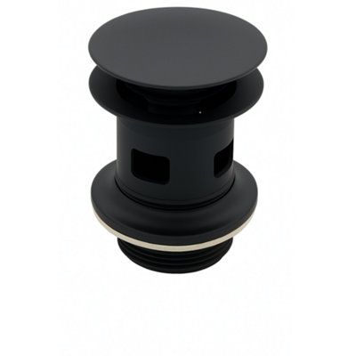 Home Range Basin Click Waste Slotted Black Finish Durable Brass Construction Easy Fit Design For Modern Bathroom Basins from B&Q