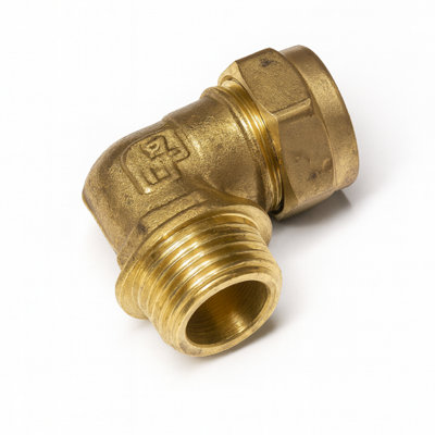 Home Range 2X Westco 15mm X 1/2" Brass Compression Elbow C X Mi J607 (Dzr)Male Iron 90 Degrees Plumbing Fitting from B&Q