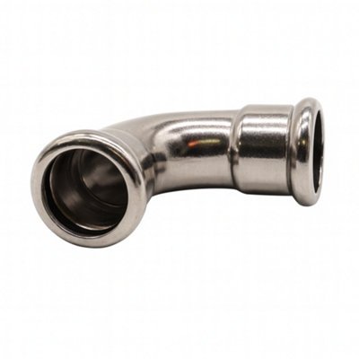 B&Q -  Westco 42mm Stainless Steel Press Fit 90 Degrees Equal ElbowWater Pipe Bend For Potable & Heating Systems