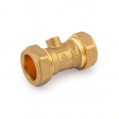 Home Range Westco Wras 22mm Compression Isolating ValveBrass C X C Shut-Off Valve For Water Pipework from B&Q